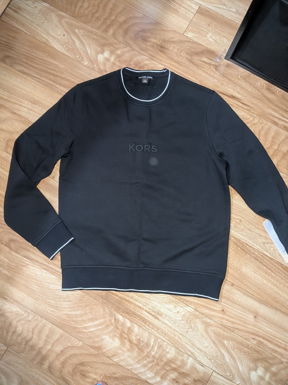 Michael Kors Black Crewneck Sweatshirt with Contrast Trim
